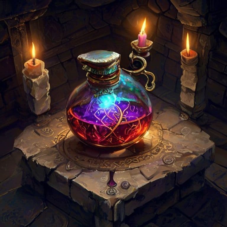 Elixir of Oracular Delirium — fantasy item illustration. Elixir of Oracular Delirium is a magic item (potion) of common rarity.