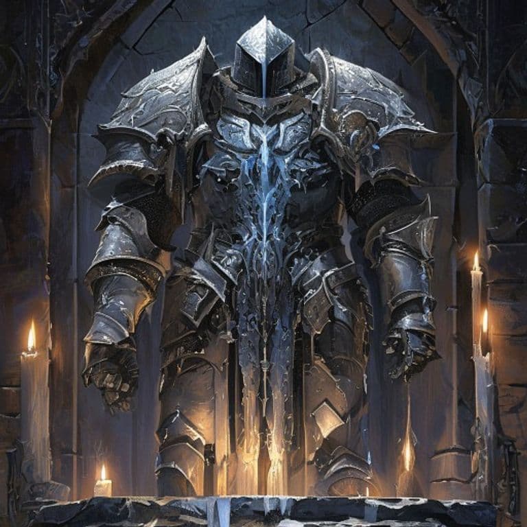 Frost Giant’s Plate — fantasy item illustration