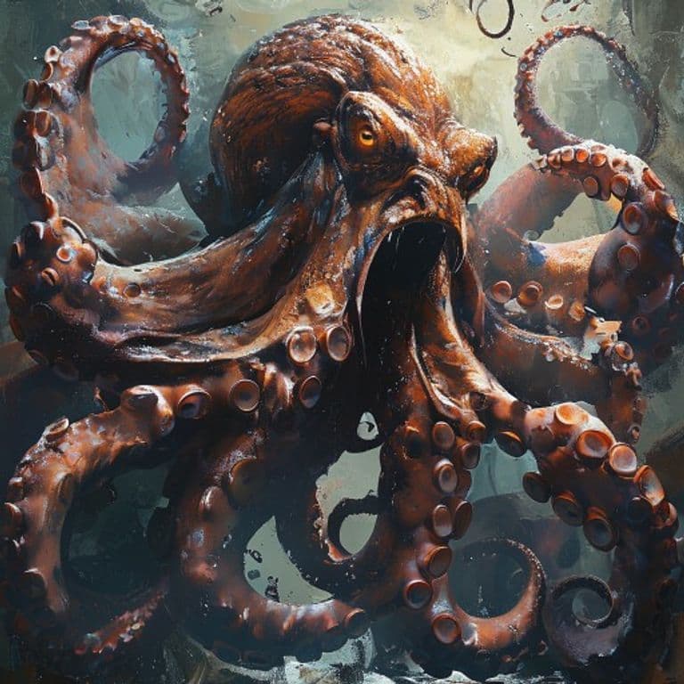 Octopus, Giant — fantasy monster illustration