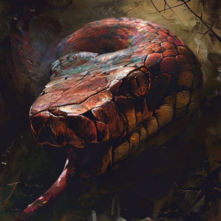 Snake, Giant Poisonous — fantasy monster illustration