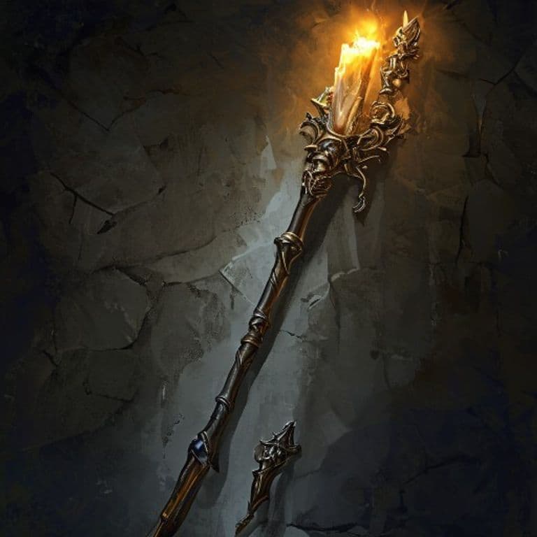 Staff of Dissolution — fantasy item illustration