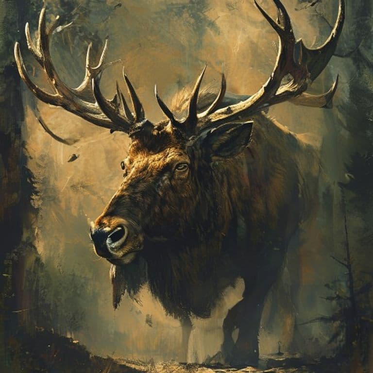 Elk, Giant — fantasy monster illustration