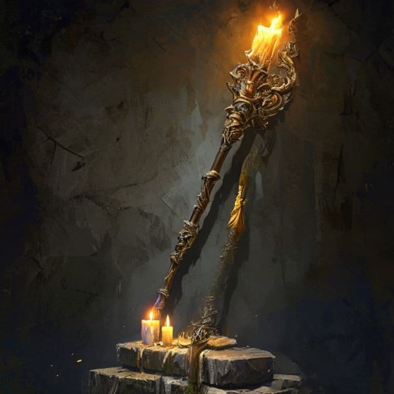 Staff of Master Lu Po — fantasy item illustration