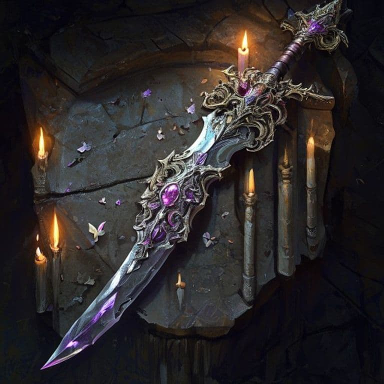 Blade of Petals — fantasy item illustration. Blade of Petals is a magic item (weapon) of rare rarity.