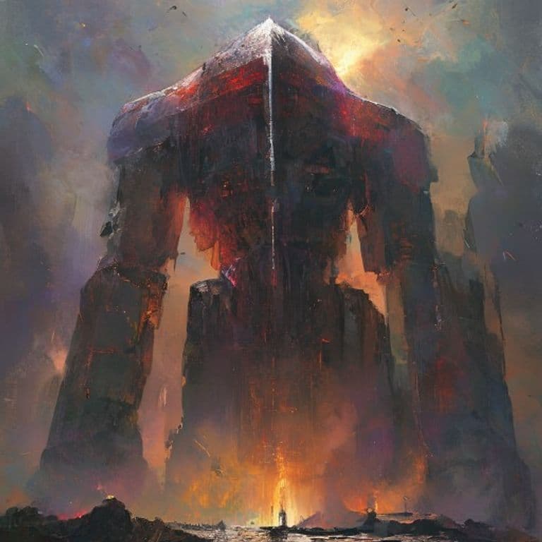 Monolith Champion — fantasy monster illustration