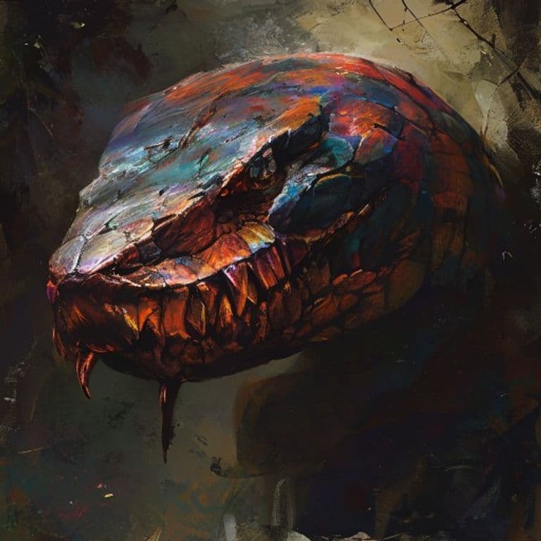 Zanskaran Viper — fantasy monster illustration