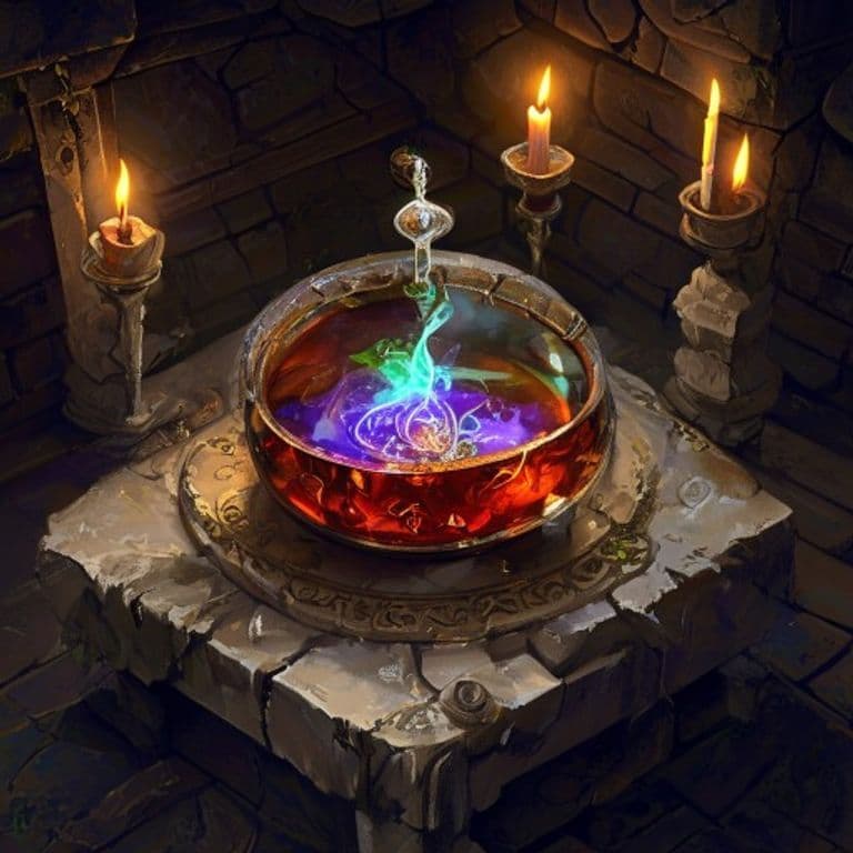 Companion's Broth — fantasy item illustration