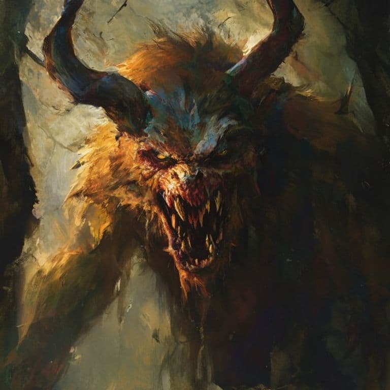 Wendigo — fantasy monster illustration