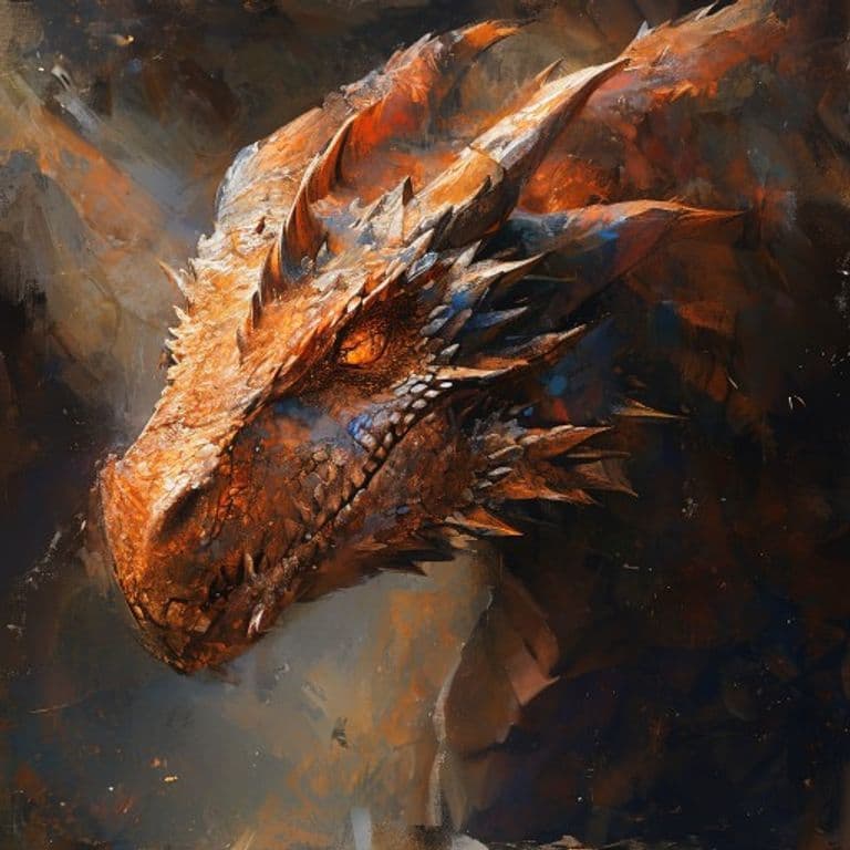 Young Copper Dragon — fantasy monster illustration