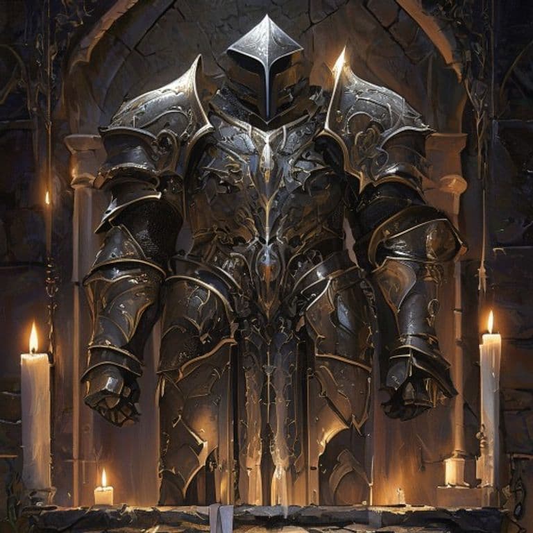 Encouraging Armor — fantasy item illustration. Encouraging Armor is a magic item (armor) of very rare rarity.