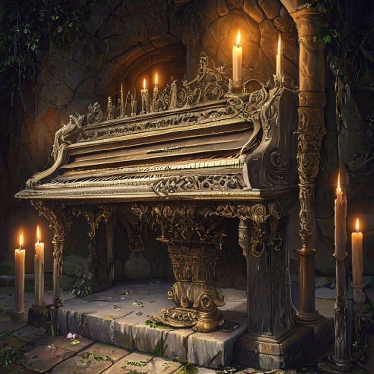 Unparalleled Pianoforte — fantasy item illustration