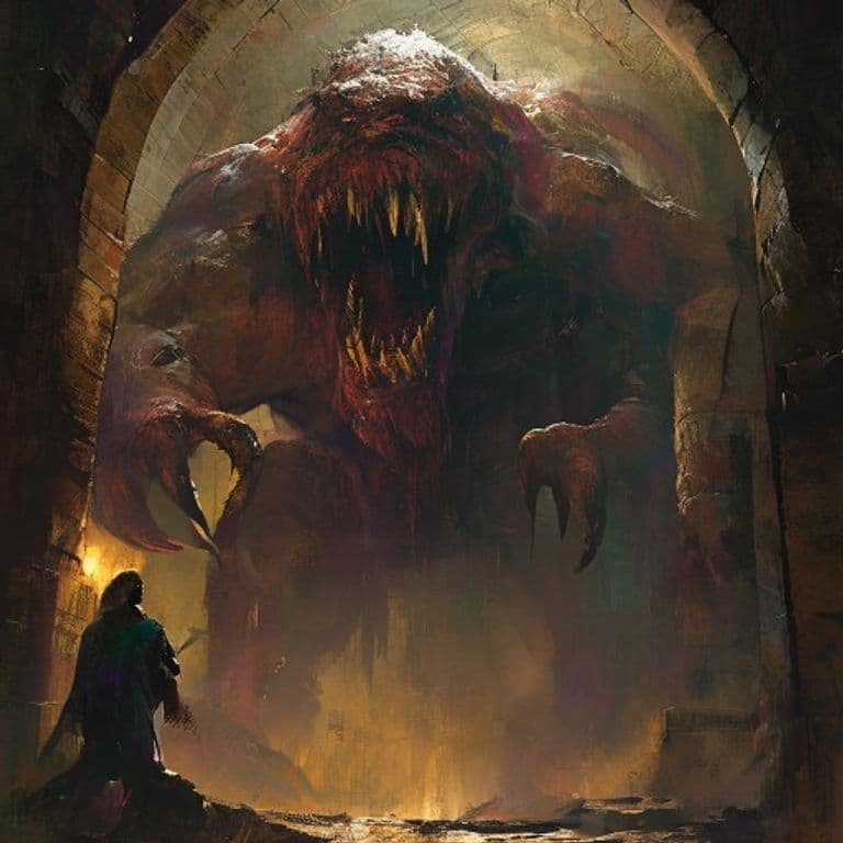 Labyrinth Keeper — fantasy monster illustration