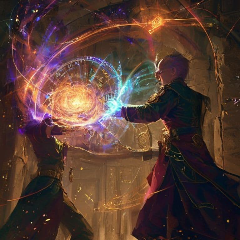 Guards and Wards — fantasy spell effect illustration. Guards and Wards is a 6th-level abjuration available to Bard, Wizard.
