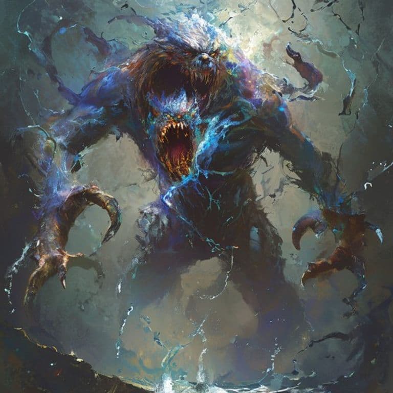 Water Elemental — fantasy monster illustration