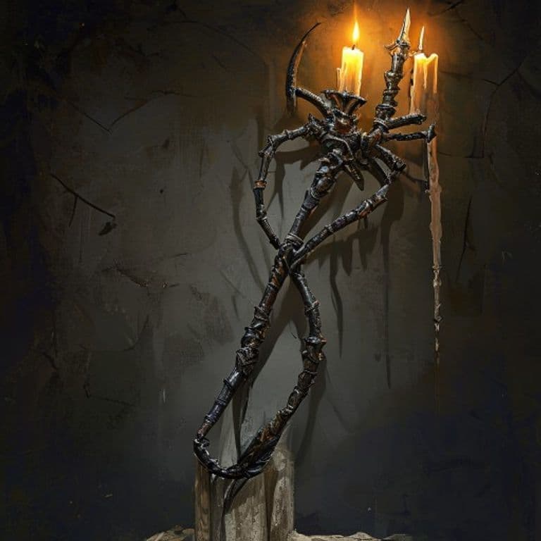 Spider Staff — fantasy item illustration