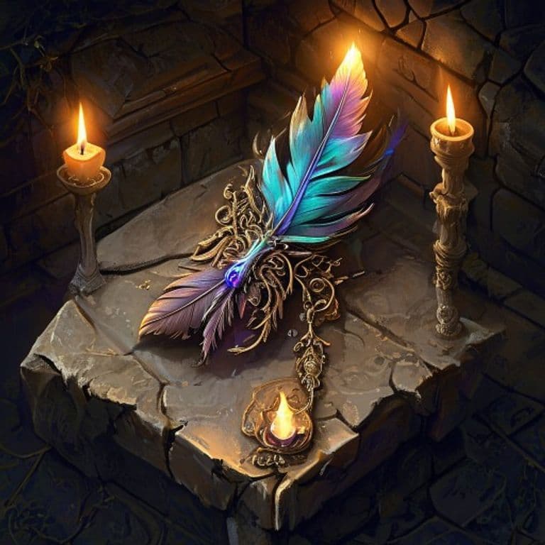 Feather Token — fantasy item illustration