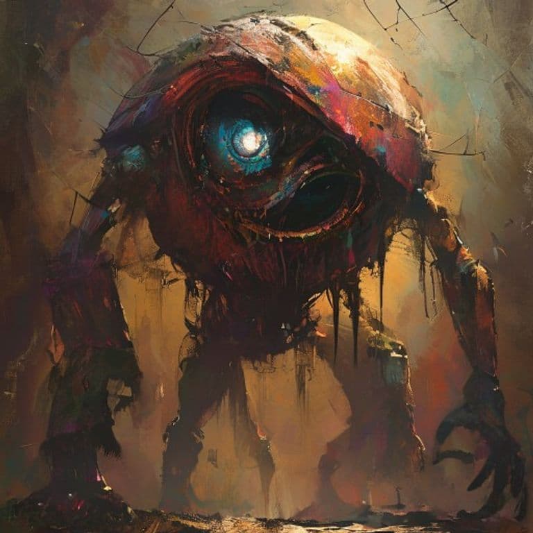 Eye Golem — fantasy monster illustration