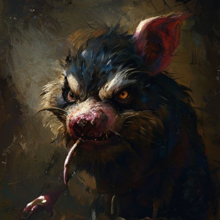 Alchemical Skunk — fantasy monster illustration. Alchemical Skunk is a small monstrosity (Challenge Rating 4).