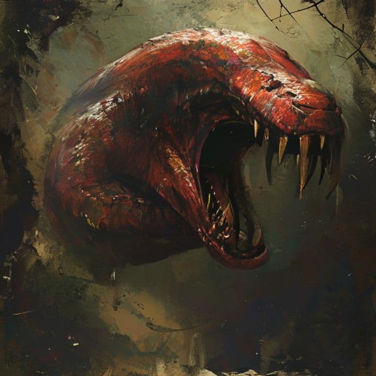 Urushi Constrictor — fantasy monster illustration