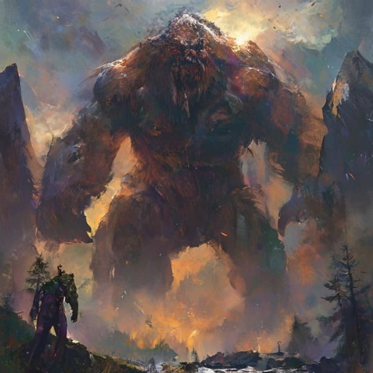 Mountain Giant — fantasy monster illustration