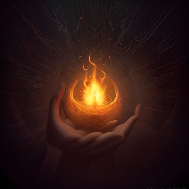 Sacred Flame — fantasy spell effect illustration. Sacred Flame is a Cantrip evocation available to Cleric.