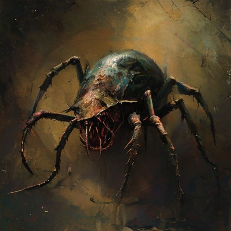 Necrotic Tick — fantasy monster illustration