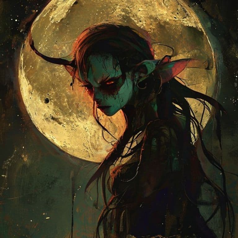 Moon Nymph — fantasy monster illustration