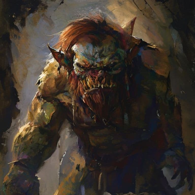Trollkin Reaver — fantasy monster illustration