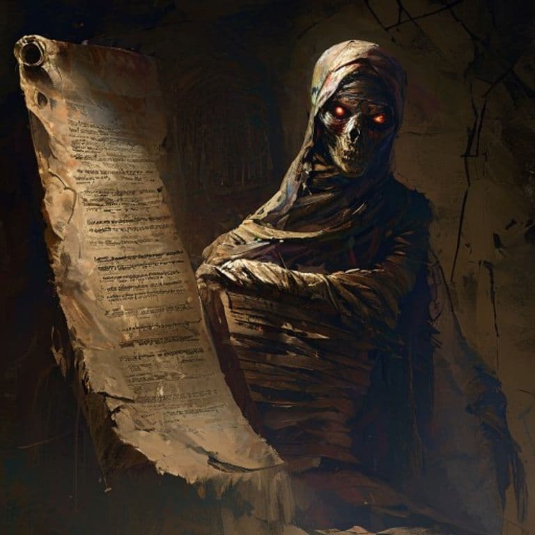 Scroll Mummy — fantasy monster illustration