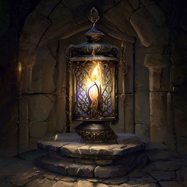 Second-Light Lantern — fantasy item illustration