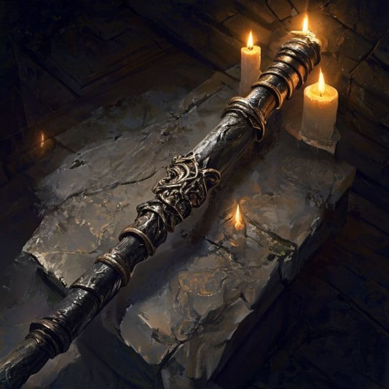 Rod of Entropy — fantasy item illustration