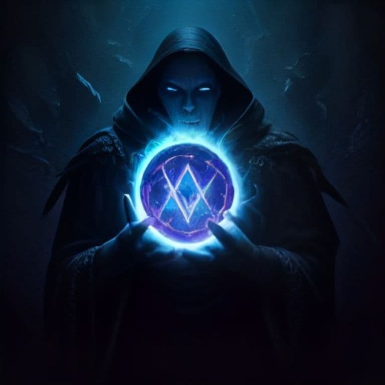Dark Maw — fantasy spell effect illustration. Dark Maw is a Cantrip necromancy available to Cleric, Sorcerer, Warlock, Wizard.