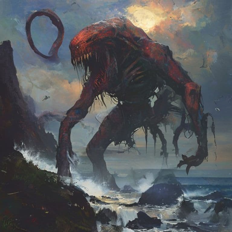 Coastline Reaper — fantasy monster illustration