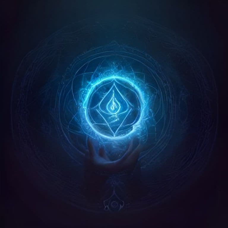 Ley Sense — fantasy spell effect illustration. Ley Sense is a 3rd-level divination available to Wizard, Warlock, Sorceror, Druid.