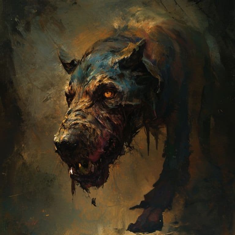 Relentless Hound — fantasy monster illustration