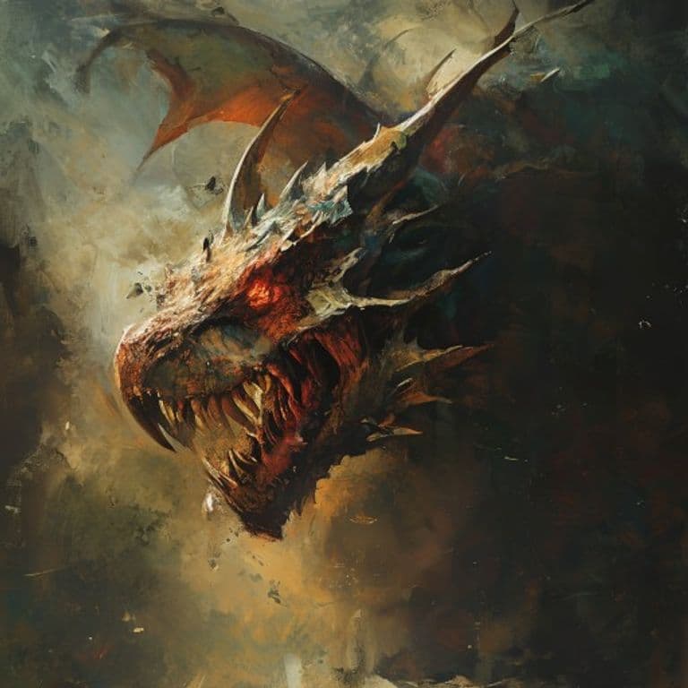Ghost Dragon — fantasy monster illustration