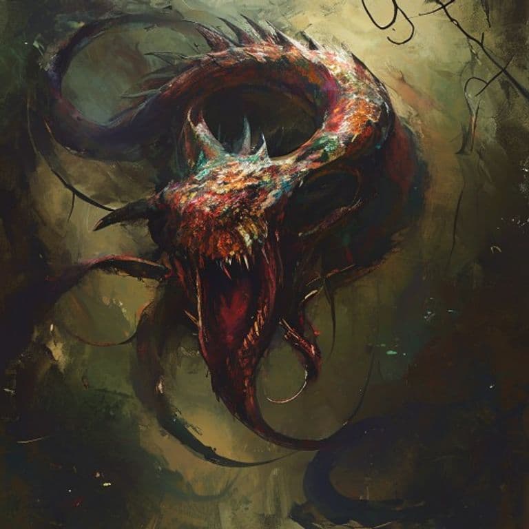 Spirit Naga — fantasy monster illustration