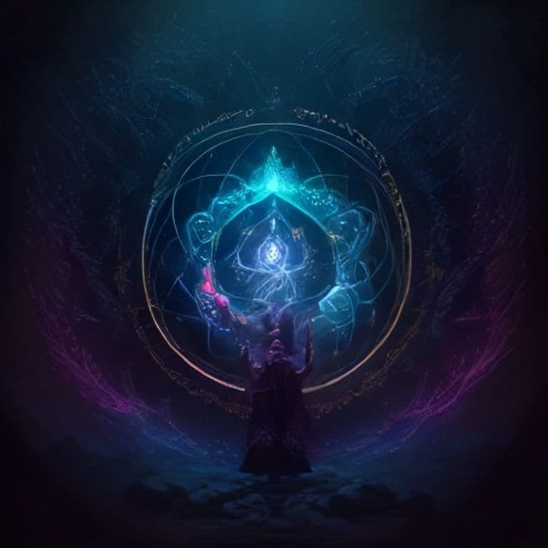Message — fantasy spell effect illustration. Message is a Cantrip transmutation available to Artificer, Bard, Herald, Sorcerer, Wizard.