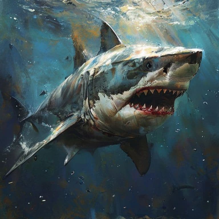 Reef Shark — fantasy monster illustration