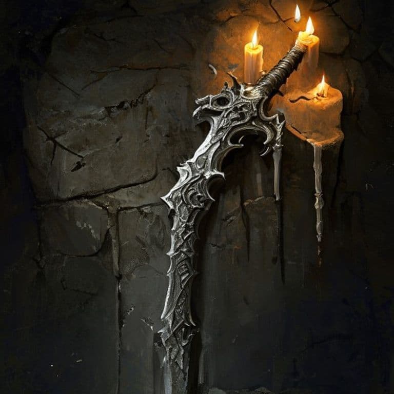 Impaling Weapon — fantasy item illustration