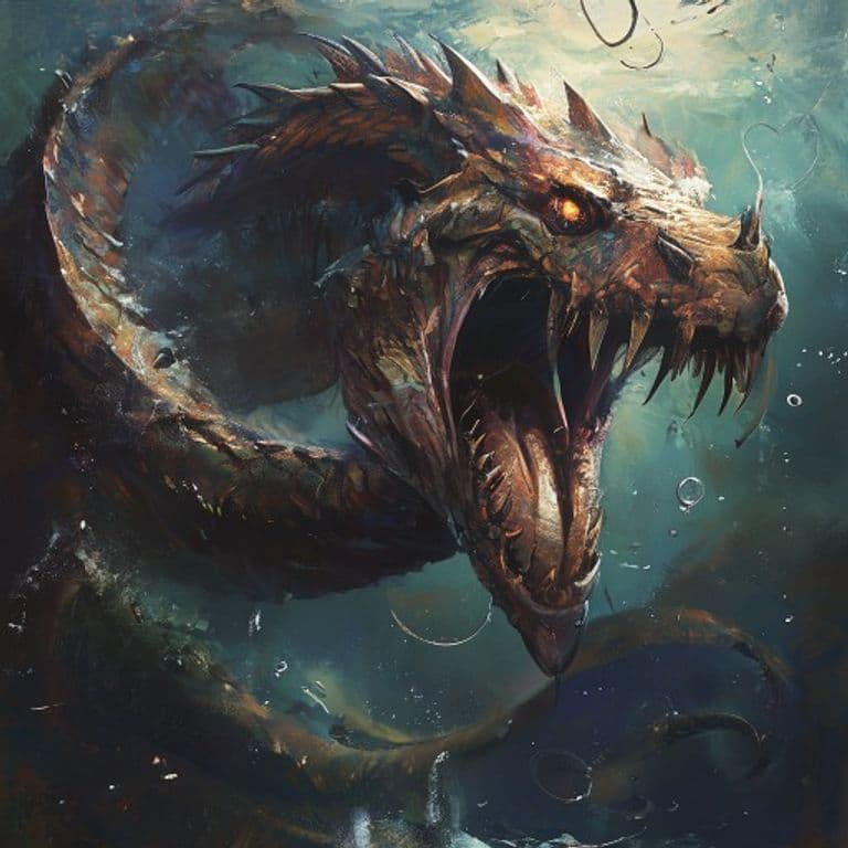 Sea Serpent — fantasy monster illustration