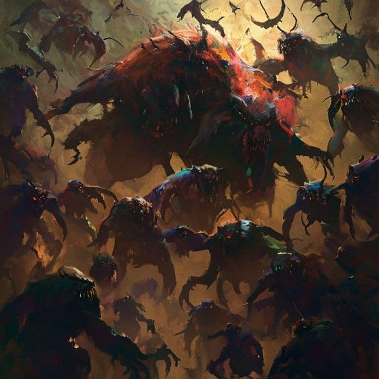 Swarm of Wharflings — fantasy monster illustration