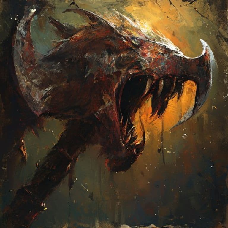 Axe Beak — fantasy monster illustration