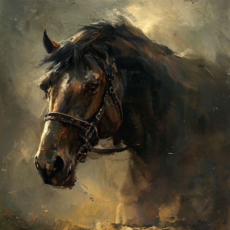 Draft Horse — fantasy monster illustration