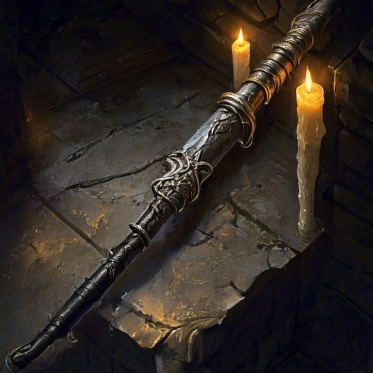 Rod of Lordly Might — fantasy item illustration