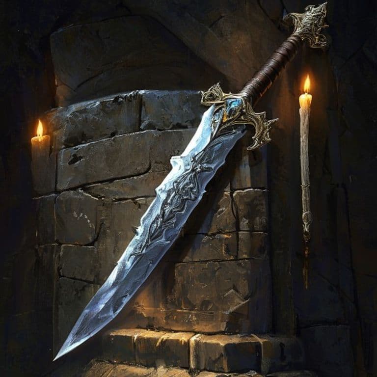 Vorpal Sword — fantasy item illustration