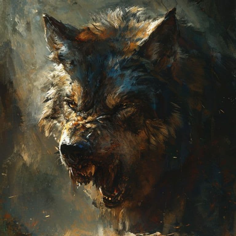 Dire Wolf — fantasy monster illustration