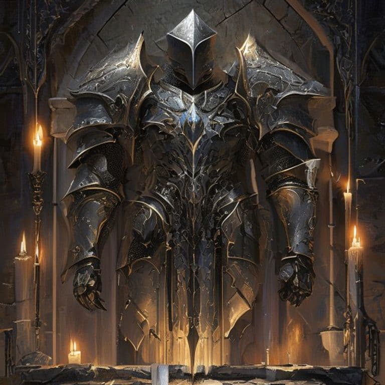 Meteoric Plate — fantasy item illustration