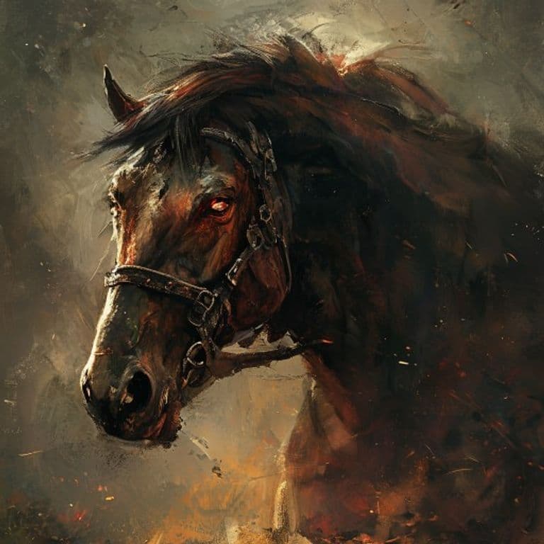 Horse, War — fantasy monster illustration