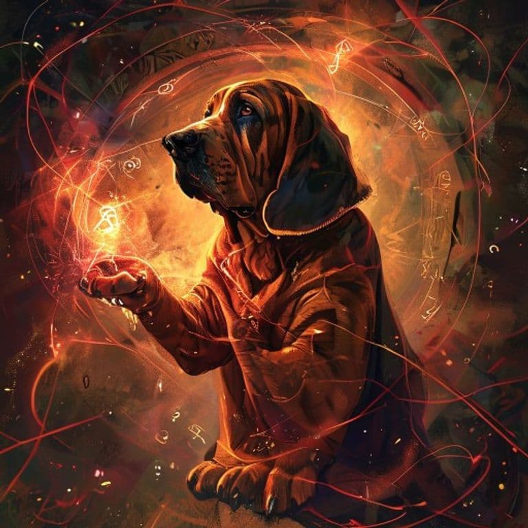 Bloodhound — fantasy spell effect illustration